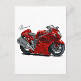 Hayabusa Red Bike Vykort