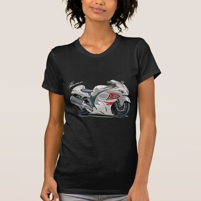 Hayabusa Vit-Röd cykel T-shirt (Framsida)