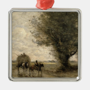 Haycarten, C. 1860 Julgransprydnad Metall