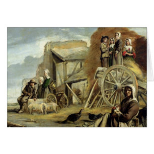 Haycarten eller retur från slåttern, 1641 hälsningskort