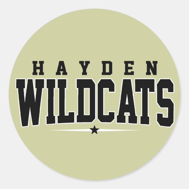 Hayden High School; Wildcat Runt Klistermärke (Framsida)