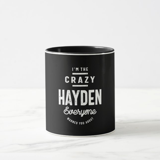 Hayden Personlig Namn Birthday Gift Mugg (Center)