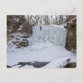 Hayden Run Falls på vintern, Columbus, Ohio Vykort