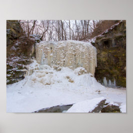 Hayden Springa Falls på vintern, Columbus, Ohio Poster