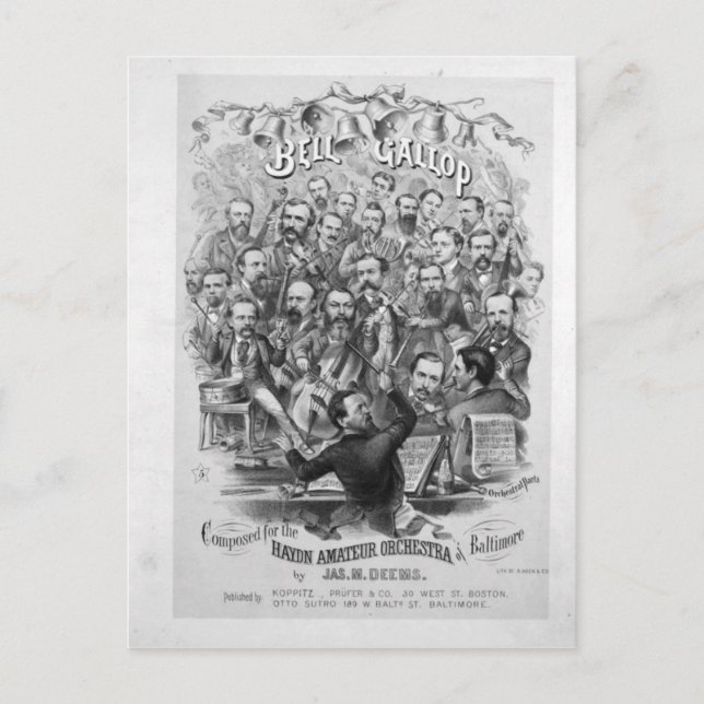 Haydn amatörmässig orkester av Baltimore Vykort (Framsida)