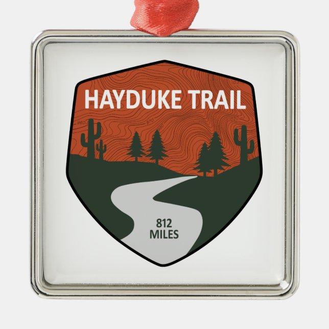 Hayduke Trail Julgransprydnad Metall (Framsidan)