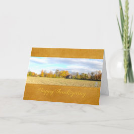 Hayed Fält & Barn Thanksgiving Card Kort