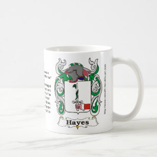 Hayes familjvapensköld på amug kaffemugg