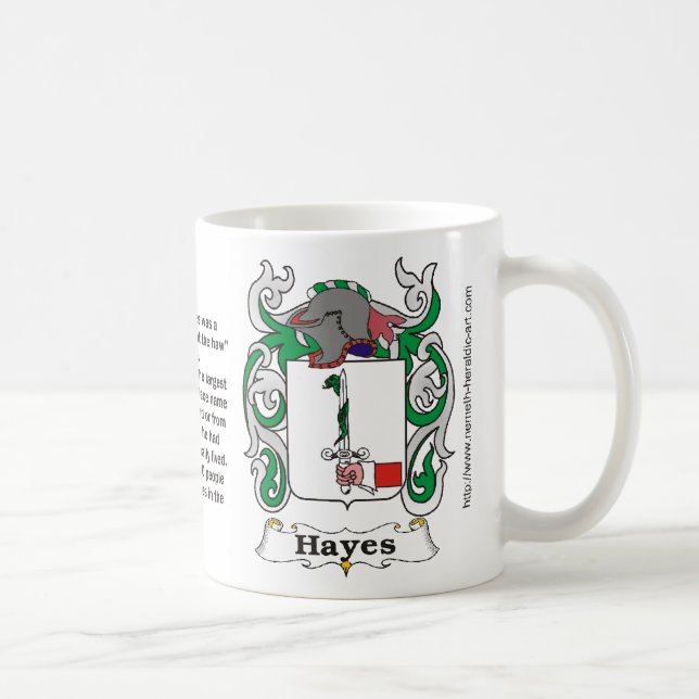 Hayes familjvapensköld på amug kaffemugg (Höger)