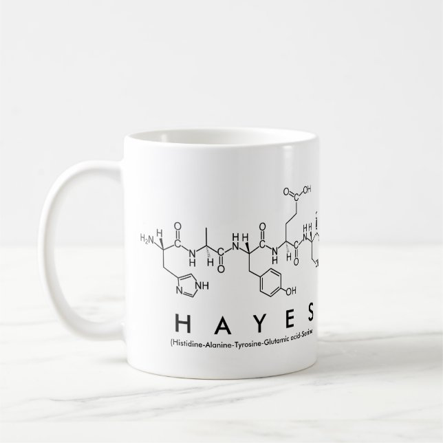 Hayes peptide namn mugg (Vänster)