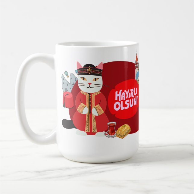 Hayırlı Olsun | Turkish Ottoman Culture Cats Kaffemugg (Vänster)
