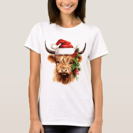 Hayland Cow-jul: Unik Helgdag Decor Art T Shirt