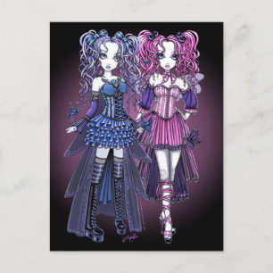 Haylee & Maegan Gothic Älvors Postcard Vykort
