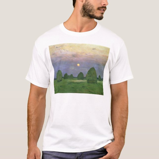 Hayricks på skymningen, 1899 tee (Framsida)