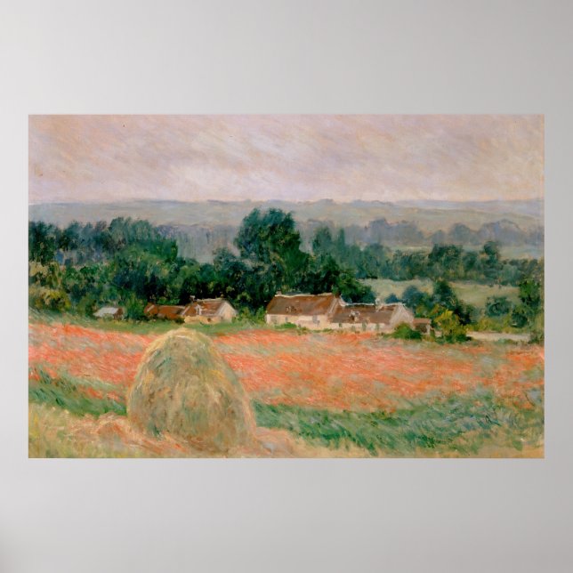 Haystack at Giverny - Claude Monet - 1886 Poster (Framsidan)