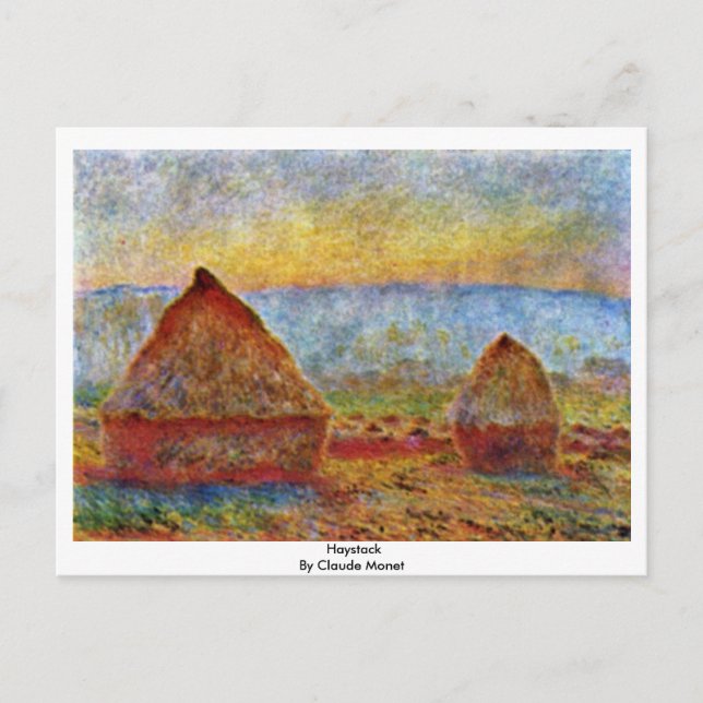 Haystack by Claude Monet Vykort (Framsida)