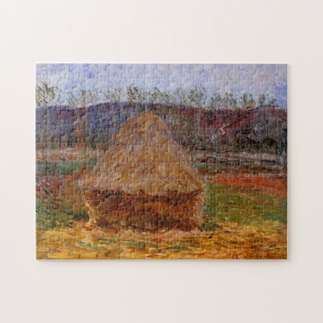 Haystack i Giverny Monet Fine Art Pussel (Horisontell)