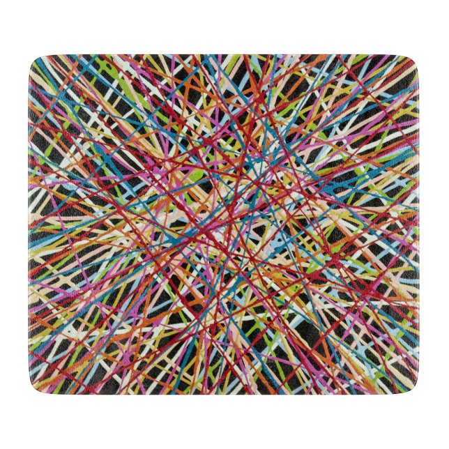 Haystack i rött 6 x 7 deco Glass Caking Board (Framsidan)