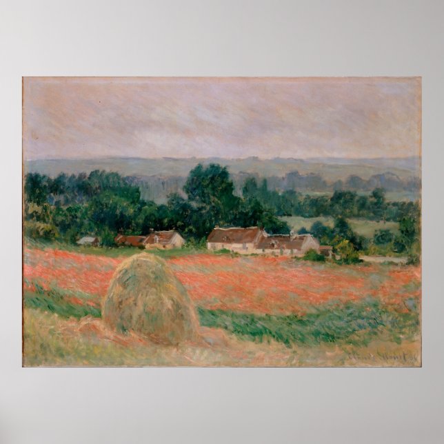 Haystack på Giverny Poster (Framsidan)