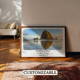 Haystack Rock Oregon Affisch, Cannon Beach Beställ Poster