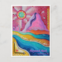 Haystack Sten Cannon Beach OR Travel Art-vykort