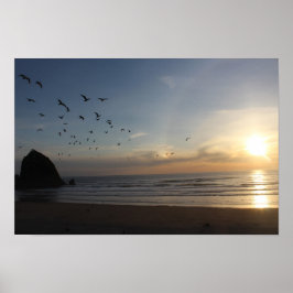 Haystack Sten, Cannon Beach Oregon Poster