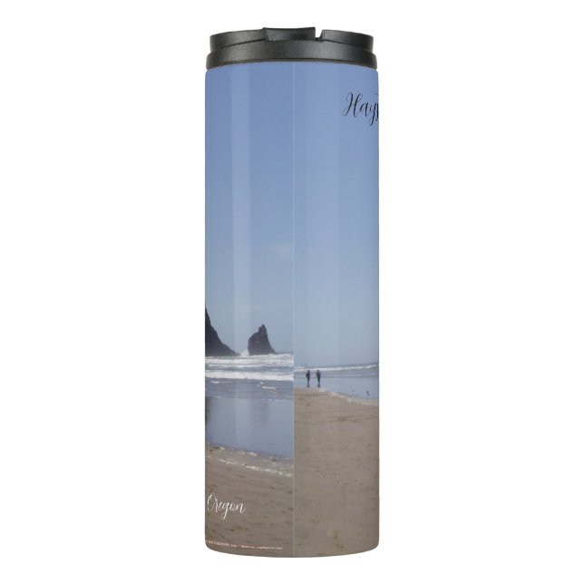 Haystack Sten cannon strand Oregon Coffee Mugg (Baksida)