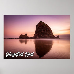 Haystack Sten, Kusten of Oregon, USA Poster