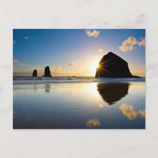 Haystack Sten Sunset - Cannon Beach, Oregon Vykort