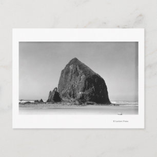 Haystack Sten vid Cannon Beach, Oregon Photograph Vykort