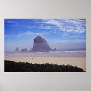 Haystack Sten vid Canon Beach 2 Poster