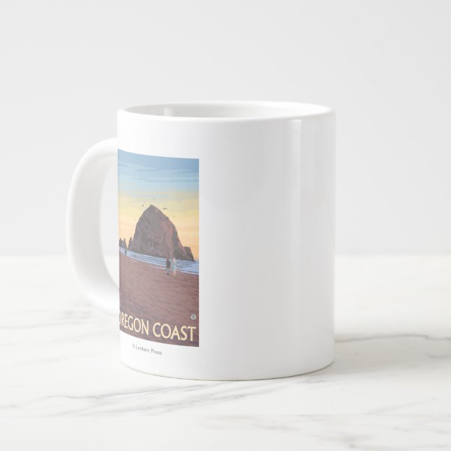 Haystack Sten Vintage resor Poster Jumbo Mugg (Framsida vänster)