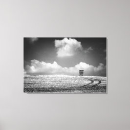 Haystacks and Tracks, bra art black and white Canvastryck