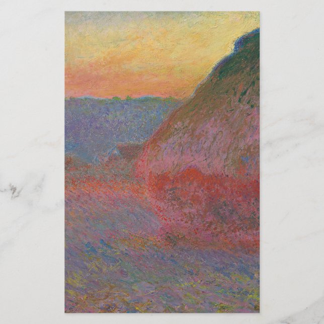 Haystacks (från Claude Monet) Brevpapper (Framsida)