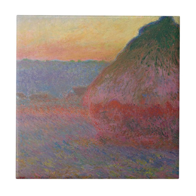 Haystacks (från Claude Monet) Kakelplatta (Framsidan)
