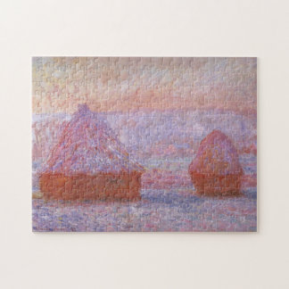 Haystacks Giverny Morgoneffekt Monet Fine Art Pussel