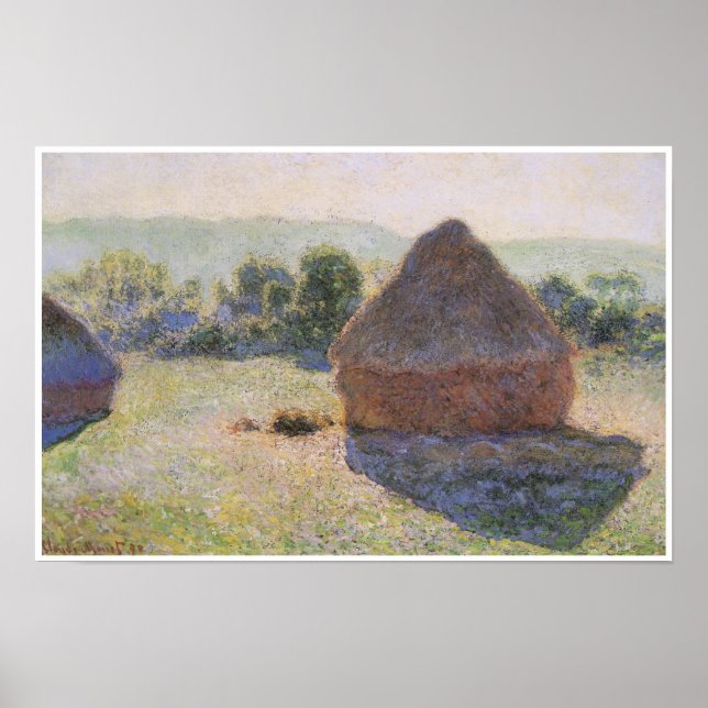 Haystacks i Noon, 1890 Poster (Framsidan)