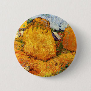 Haystacks i Provence av Vincent van Gogh Knapp
