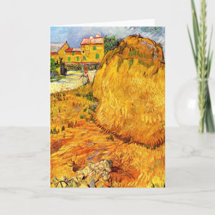 Haystacks i Provence av Vincent van Gogh Kort
