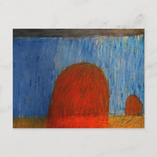 Haystacks i Rain Vykort