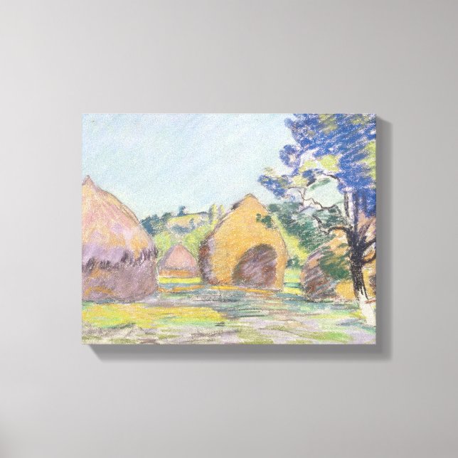 Haystacks i Saint-Cheron Canvastryck (Framsida)