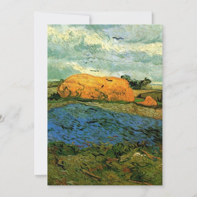 Haystacks Under Rainy Himlar av Vincent van Gogh (Framsida)