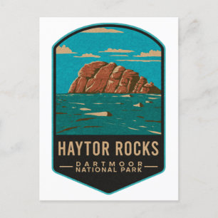 Haytor Sten Dartmoor nationalpark Vykort