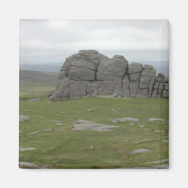 Haytor. Sten i Devon England. Magnet (Framsidan)