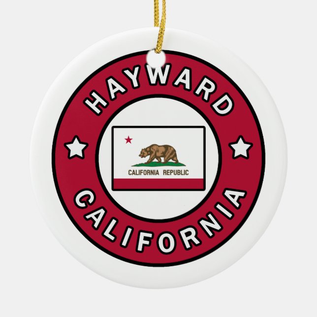 Hayward California Julgransprydnad Keramik (Framsidan)