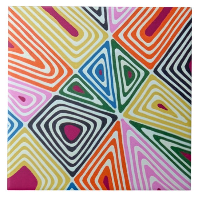 Haywire i Cranberry 6 x 6 Ceramic Tile Kakelplatta (Framsidan)