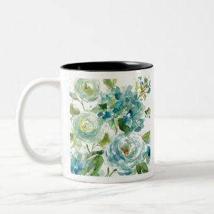 HAZ06 kyler vattenfärgen Floral.tif Två-Tonad Mugg