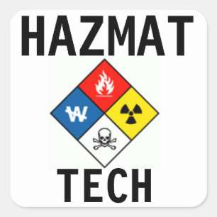 Haz Mat Tech-klistermärken Fyrkantigt Klistermärke