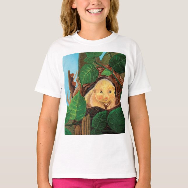 Hazal dormus ätande hasselnut t shirt (Framsida)