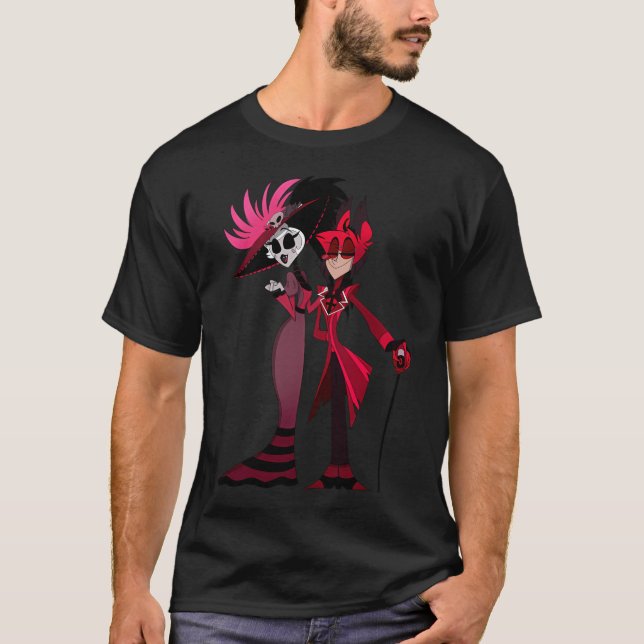 Hazbin Hotel Alastor och Rosie T Shirt (Framsida)